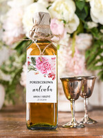 Zawieszki na butelki boho/etno/pióra etykieta na wódkę zawieszka na alkohol weselny, boho eleganckie wasza tresc0