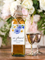 Zawieszki na butelki boho/etno/pióra etykieta na wódkę zawieszka na alkohol weselny, boho dowolna tresc0