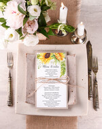 Menu boho ślubne menu z planem podawania dań wesenych, boho wasze imiona i treść1