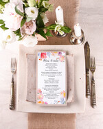 Menu boho menu weselne karta dań weselnych, boho z dowoną treścią1