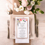 Menu boho ślubne menu karta potraw weselnych, w stylu boho wasza treść0