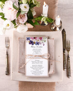 Menu boho weselne menu karta potraw weselnych, boho z dowoną treścią1