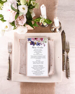 Menu boho weselne menu karta potraw weselnych, boho z dowoną treścią0