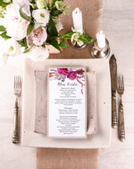 Menu boho menu weselne na stół karta dań weselnych, boho z dowoną treścią1