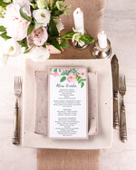 Menu boho weselne menu karta dań weselnych, boho wasze imiona i treść1