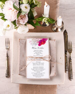 Menu boho ślubne menu karta potraw weselnych, w stylu boho wasza treść1