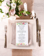 Menu boho ślubne menu karta potraw weselnych, boho na romantyczne wesele0