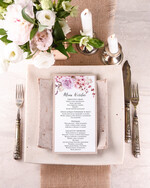 Menu boho menu weselne plan podawania posiłków na weselu, boho na romantyczne wesele1