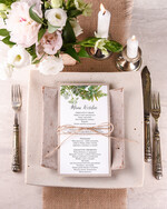 Menu boho weselne menu karta potraw weselnych, boho kwiaty wasze imiona1