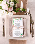 Menu boho menu ślubne z planem posiłków, w stylu boho wasza treść1