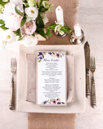 Menu boho menu ślubne z planem posiłków, boho na romantyczne wesele0