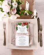 Menu boho menu weselne na stoły karta dań weselnych, w stylu boho wasza treść0