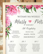 Plany stołów Plakaty Boho plansza ślubna plan stołów weselnych, plakaty boho kwiaty eteryczne1