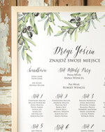 Plany stołów Plakaty Boho powitanie gości na sali ślubnej i plan stołów, boho styl romantyczne kwiaty1