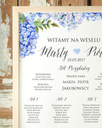 Plany stołów Plakaty Boho tablica z rozmieszczeniem gości plan stołów weselnych, w stylu boho romantyczne kwiaty\\1