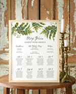 Plany stołów Plakaty Boho powitanie i usadzenie gości plan stołów weselnych, boho styl romantyczne kwiaty0