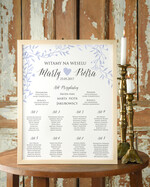 Plany stołów Plakaty Boho powitanie i usadzenie gości plan stołów weselnych, boho styl romantyczne kwiaty0