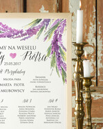 Plany stołów Plakaty Boho plansza powitanie gości i plan stołów w jednym, boho styl romantyczne kwiaty1