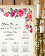 Plany stołów Plakaty Boho powitanie i usadzenie gości plan stołów weselnych, plakaty boho kwiaty eteryczne1