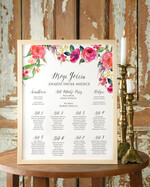 Plany stołów Plakaty Boho powitanie i usadzenie gości plan stołów weselnych, plakaty boho kwiaty eteryczne0