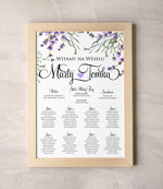 Plany stołów Plakaty Boho tablica z planem stołów na wesele plan stołów weselnych, boho styl kolorowe kwiaty0