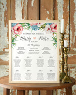 Plany stołów Plakaty Boho tablica z planem stołów na wesele plan stołów weselnych, plakaty boho kwiaty eteryczne0