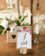 Numery na stół Boho/Etno/Pióra numerek na stół weselny, piękne kwiaty w stylu boho beda ozodoba stołu0