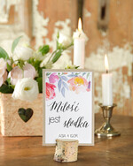 Numery na stół Boho/Etno/Pióra numerek na stół weselny, usadzenie gości grafika boho0