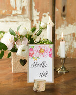 Numery na stół Boho/Etno/Pióra numerek stojak na stół weselny, usadzenie gości grafika boho0