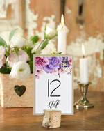 Numery na stół Boho/Etno/Pióra numery na stół gości weselnych, w stylu boho kwiatowe wzory0
