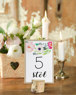 Numery na stół Boho/Etno/Pióra numery na stoły weselne, boho styl usadzenie gości0