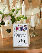 Numery na stół Boho/Etno/Pióra numerek stojak na stół weselny, w stylu boho kwiatowe wzory0