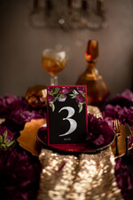 Numery na stół Boho/Etno/Pióra numery na stół gości weselnych, w stylu boho kwiatowe grafiki0