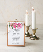 Numery na stół Rustykalne tabliczka z numerem stołu weselnego, rustykalne inspirowane naturą0