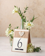 Numery na stół Rustykalne tabliczka z numerem stołu weselnego, w stylu rustykalnym0