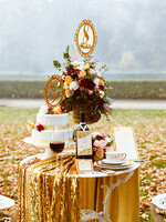 Numery na stół Glamour numery na stoły weselne, zlocone w stylu glamour0