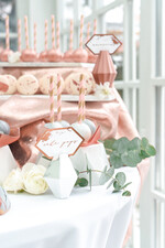 Numery na stół Glamour numerek na stół weselny, złote złocone eleganckie i klasyczne0