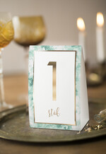 Numery na stół Glamour usadzenie gości numery na stół weselny, złote złocone eleganckie i klasyczne0