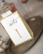 Numery na stół Glamour numerki na stół stoły weselne, zlocone w stylu glamour1