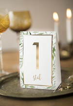 Numery na stół Glamour numerek stojak na stół weselny, zlocone w stylu glamour0