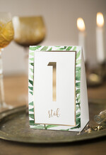 Numery na stół Glamour numery na stoły weselne, zlocone w stylu glamour0