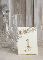 Numery na stół Glamour Złocone szarpane brzegi Numery na stoły weselne, numerki na stół stoły weselne, zlocone klasyczna elegancja, numery na stoły weselne, styl glamour zlocone i błyszczące2