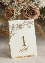 Numery na stół Glamour Złocone szarpane brzegi Numery na stoły weselne, numerki na stół stoły weselne, zlocone klasyczna elegancja, numery na stoły weselne, styl glamour zlocone i błyszczące1