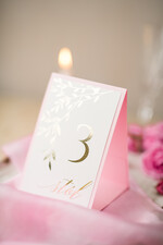 Numery na stół Glamour usadzenie gości numery na stół weselny, zlocone klasyczna elegancja3