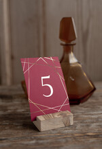 Numery na stół Glamour numerek stojak na stół weselny złote klasyczne i eleganckie, numeracja stołów weselnych, eleganckie numerki na stoły weselne1