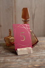 Numery na stół Glamour numerek stojak na stół weselny złote klasyczne i eleganckie, numeracja stołów weselnych, eleganckie numerki na stoły weselne2