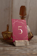 Numery na stół Glamour numerek stojak na stół weselny złote klasyczne i eleganckie, numeracja stołów weselnych, eleganckie numerki na stoły weselne3