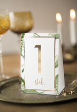 Numery na stół Glamour usadzenie gości numery na stół weselny, styl glamour zlocone i błyszczące0