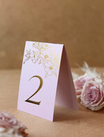 Numery na stół Glamour złote eleganckie tabliczki na stoły na wesele, numerki na stół weselny złote w stylu glamour, ozdoba na stół weselny, numeracja stołów weselnych 1