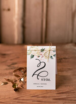 Numery na stół Glamour numery na stoły weselne, złote klasyczne i eleganckie0